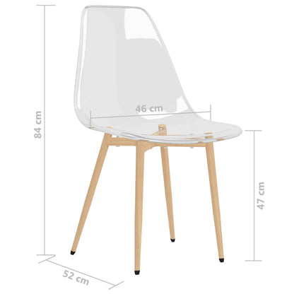 Eetkamerstoelen 2 St Pet Transparant - Design Meubelz