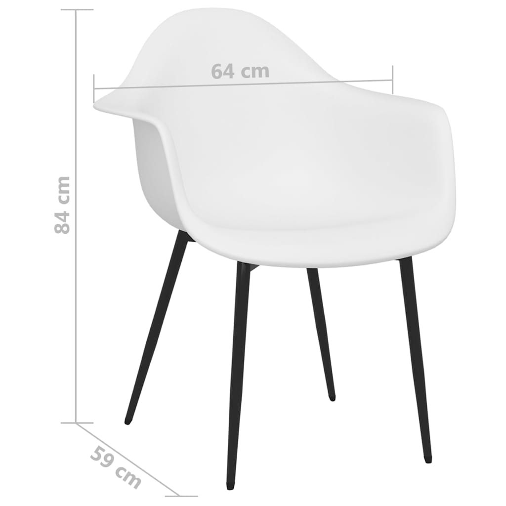 Eetkamerstoelen 4 St Pp Wit - Design Meubelz