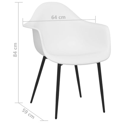 Eetkamerstoelen 4 St Pp Wit - Design Meubelz