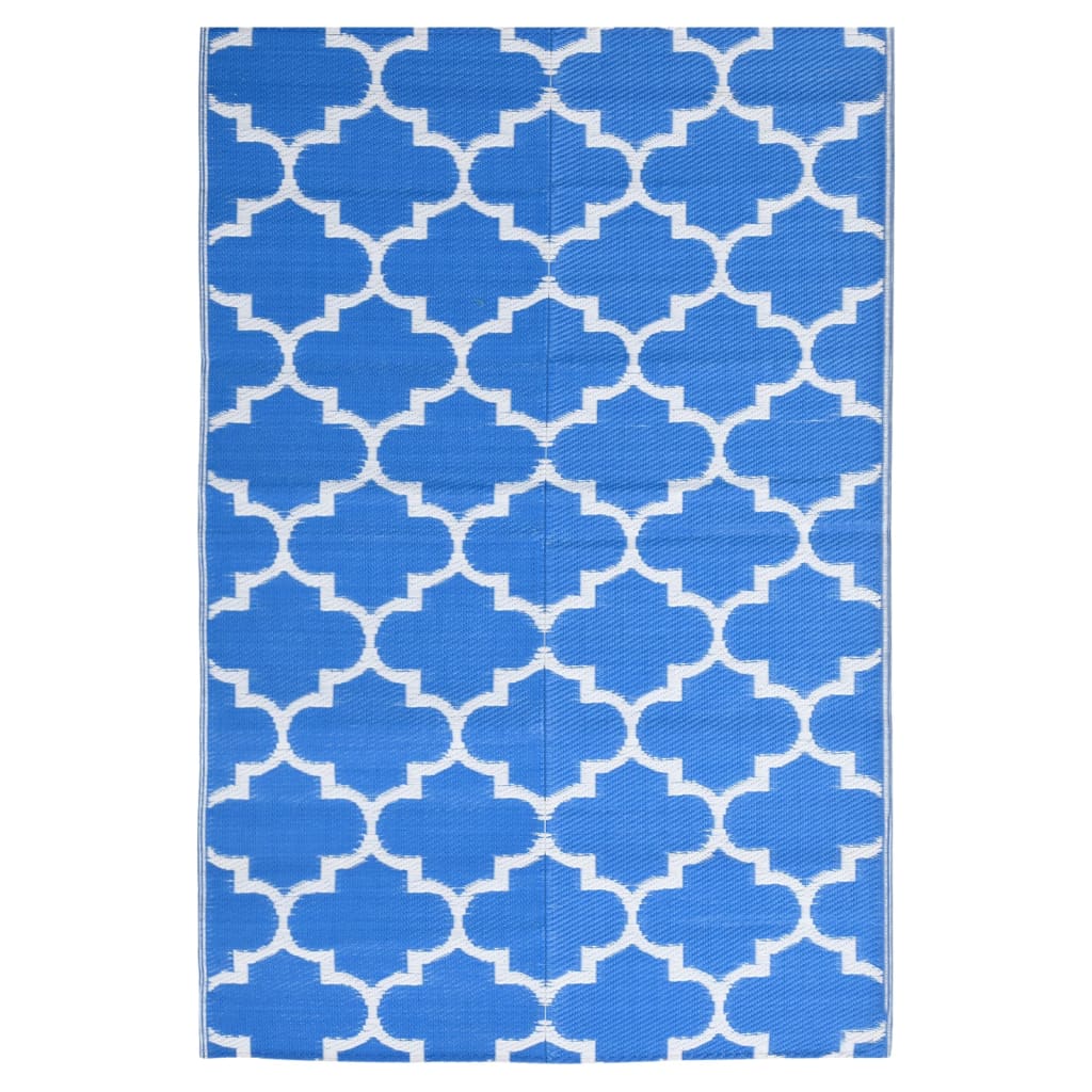 Buitenkleed 160X230 Cm Polypropeen Blauw - Design Meubelz