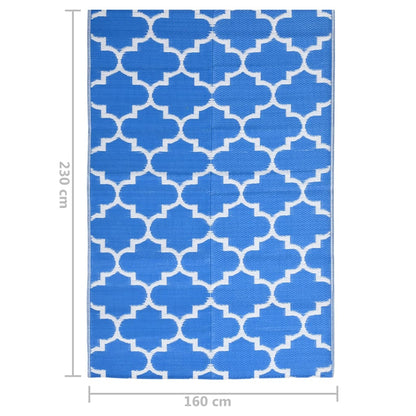 Buitenkleed 160X230 Cm Polypropeen Blauw - Design Meubelz