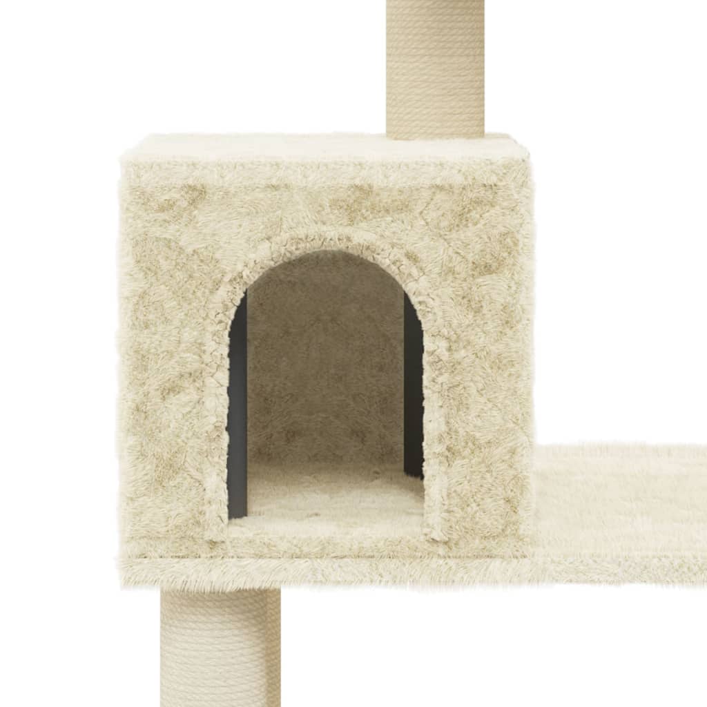 Kattenkrabpaal Met Sisal Krabpalen 147 Cm Crèmekleurig crème - Design Meubelz