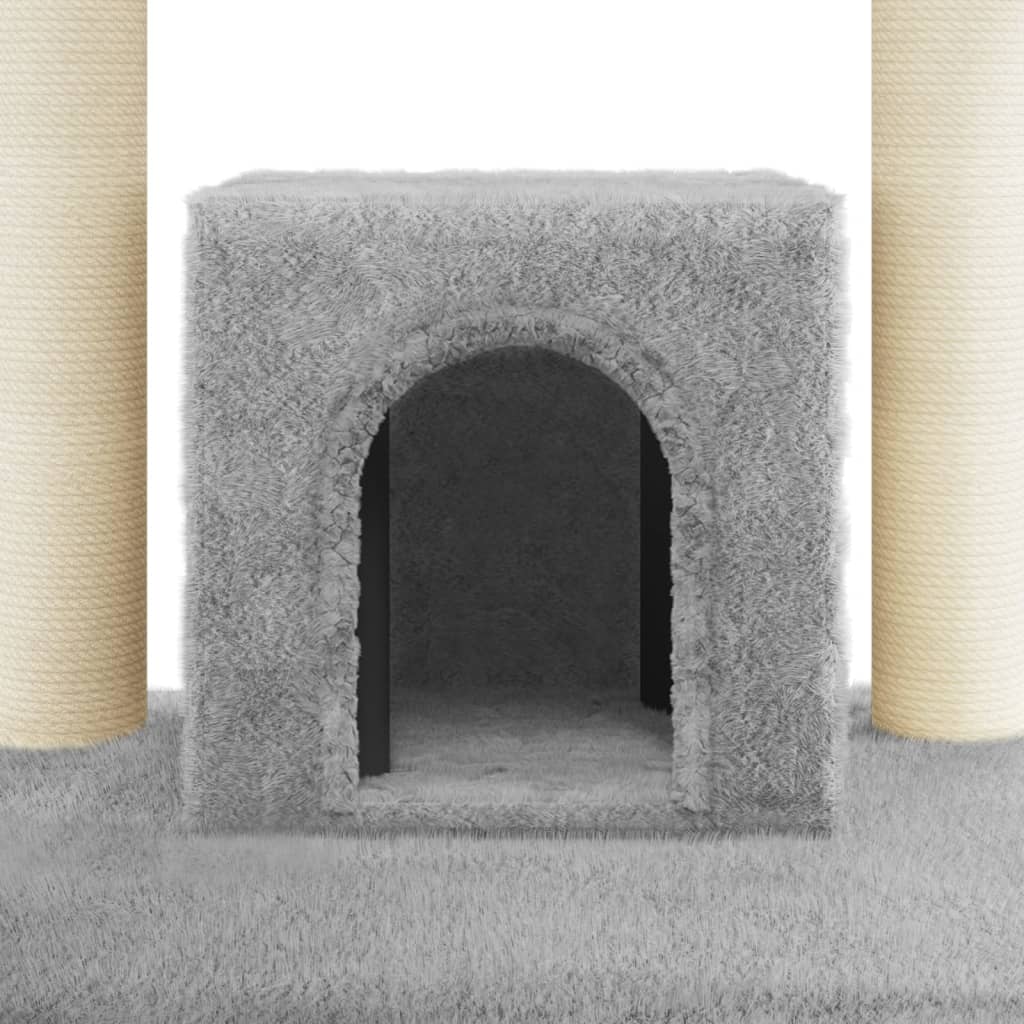 Kattenkrabpaal Met Sisal Krabpalen 110 Cm Lichtgrijs Lichtgrijs - Design Meubelz