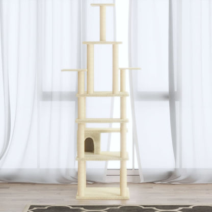 Kattenkrabpaal Met Sisal Krabpalen 183 Cm Crèmekleurig crème - Design Meubelz