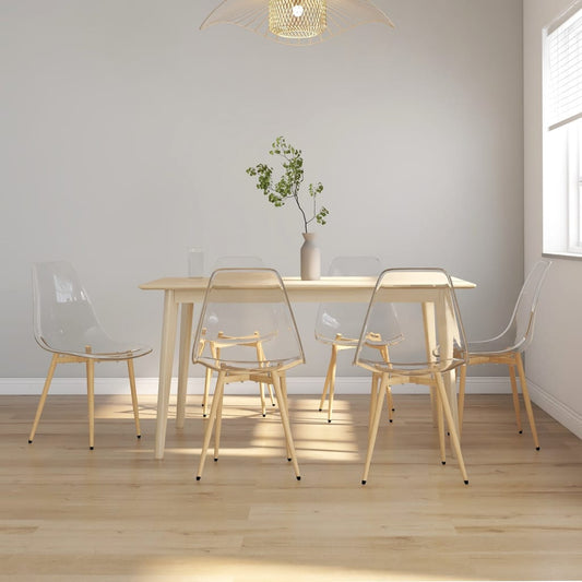 Eetkamerstoelen 6 St Pet Transparant - Design Meubelz