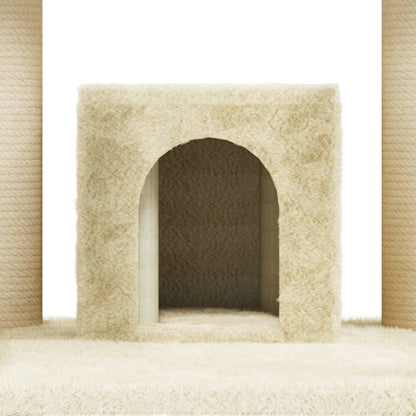 Kattenmeubel Met Sisal Krabpalen 171 Cm Crèmekleurig crème - Design Meubelz