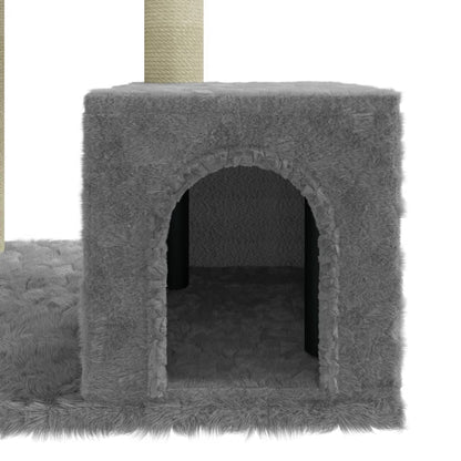 Kattenmeubel Met Sisal Krabpalen 71 Cm Lichtgrijs Lichtgrijs - Design Meubelz