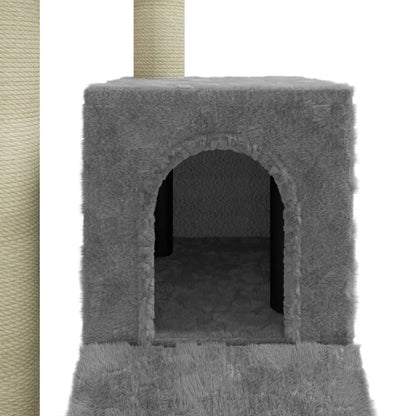 Kattenmeubel Met Sisal Krabpalen 92 Cm Lichtgrijs Lichtgrijs - Design Meubelz