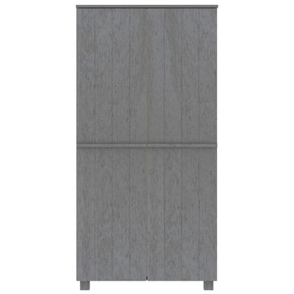 Kledingkast Hamar 89X50X180 Cm Massief Grenenhout Donkergrijs - Design Meubelz