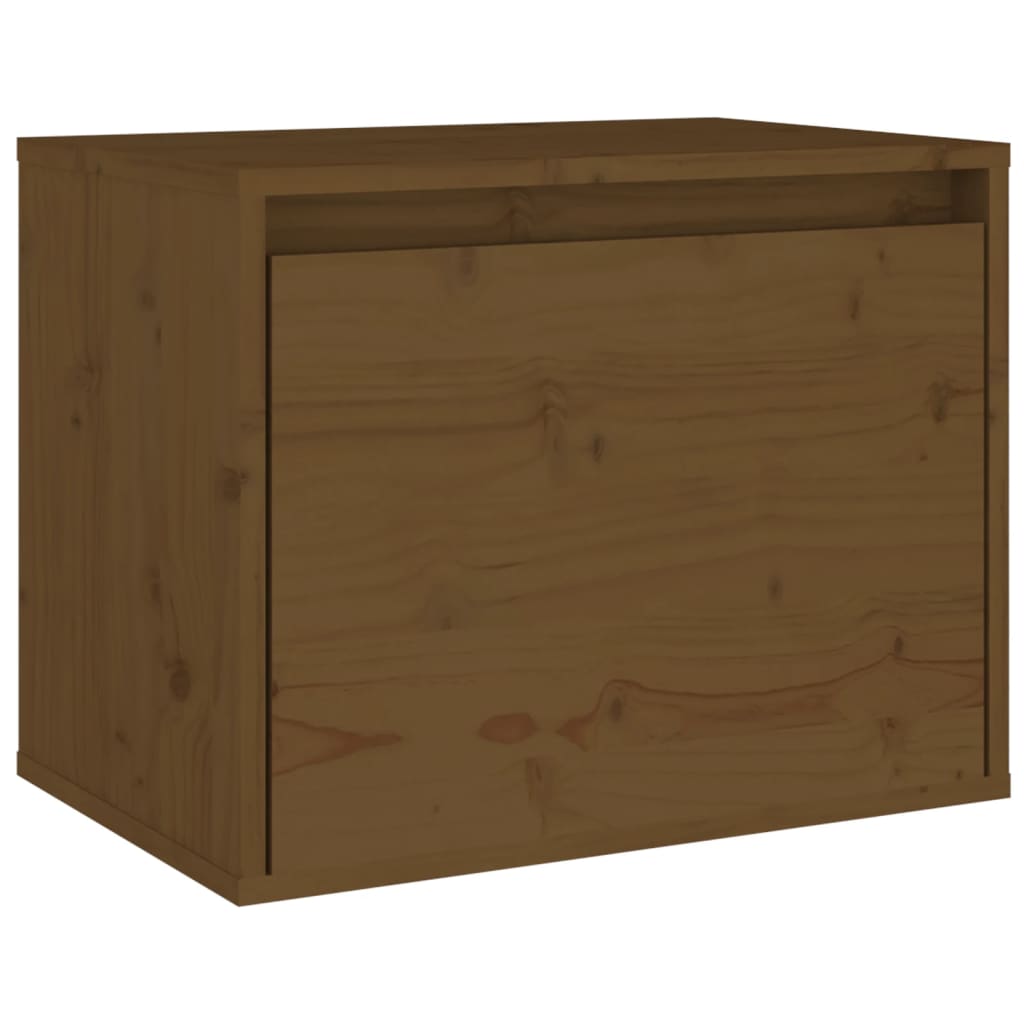 Wandkast 45X30X35 Cm Massief Grenenhout Honingbruin - Design Meubelz