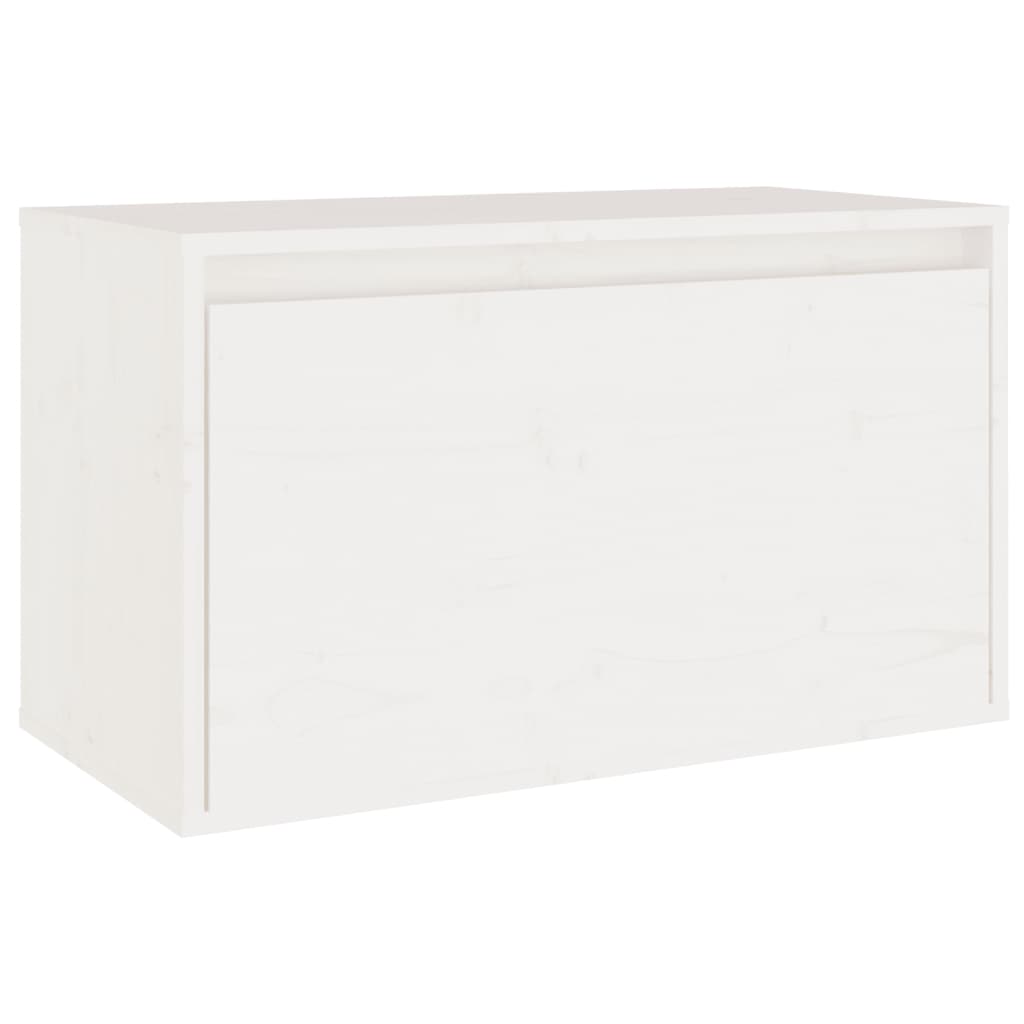 Wandkast 60X30X35 Cm Massief Grenenhout Wit - Design Meubelz