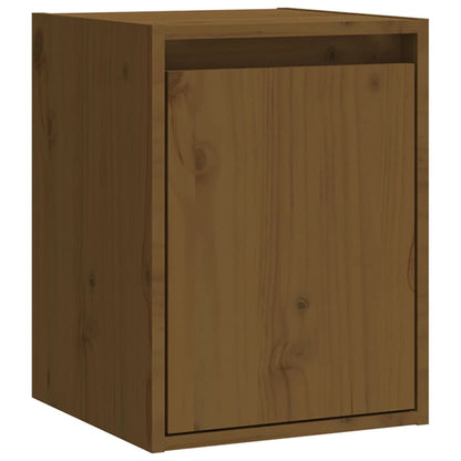 Wandkast 30X30X40 Cm Massief Grenenhout Honingbruin - Design Meubelz