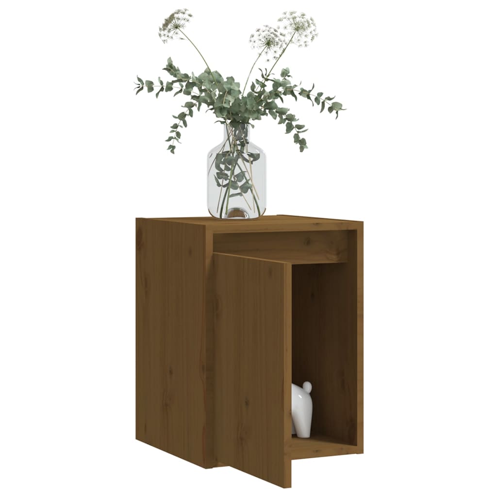 Wandkast 30X30X40 Cm Massief Grenenhout Honingbruin - Design Meubelz