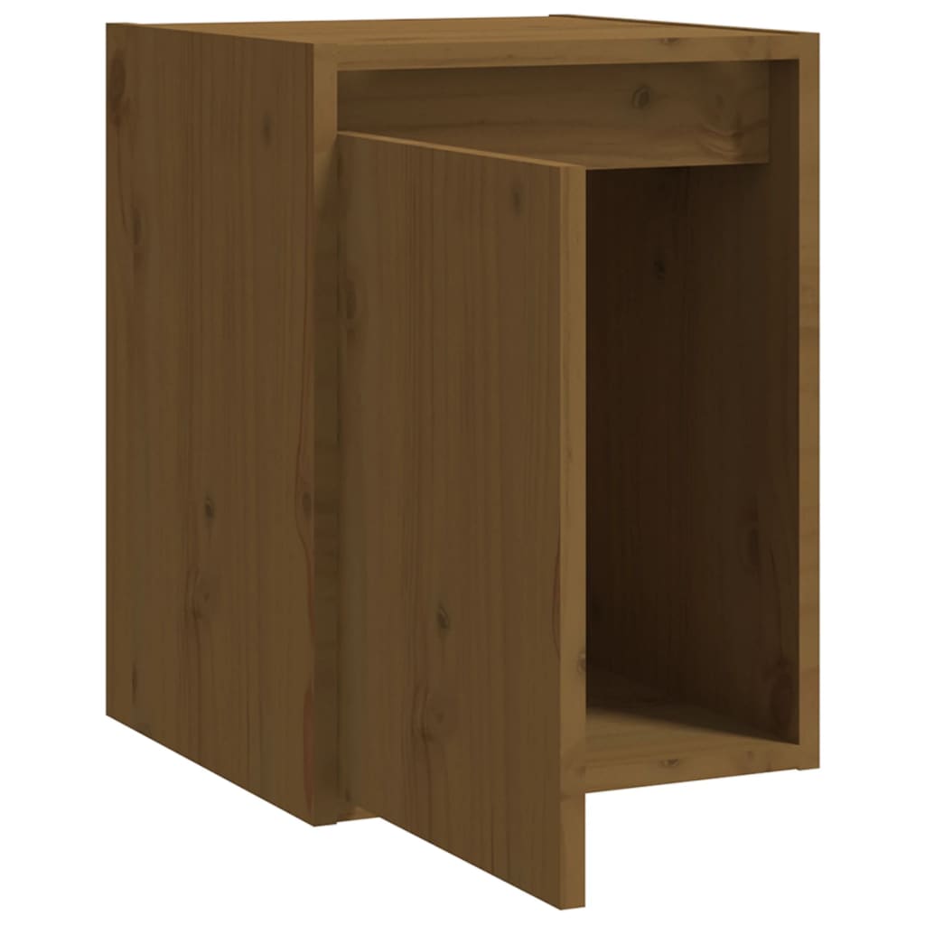 Wandkast 30X30X40 Cm Massief Grenenhout Honingbruin - Design Meubelz