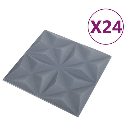 24 St Wandpanelen 3D 6 M² 50X50 Cm Origamigrijs Origamigrijs - Design Meubelz