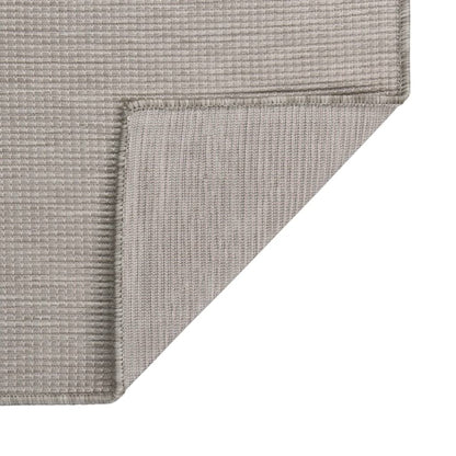 Buitenkleed Platgeweven 80X150 Cm Taupe - Design Meubelz