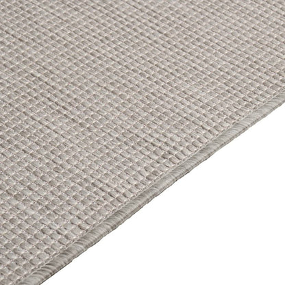 Buitenkleed Platgeweven 80X150 Cm Taupe - Design Meubelz