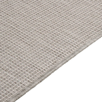 Buitenkleed Platgeweven 200X280 Cm Taupe - Design Meubelz