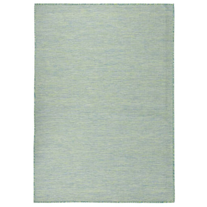 Buitenkleed Platgeweven 200X280 Cm Turquoise - Design Meubelz