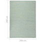 Buitenkleed Platgeweven 200X280 Cm Turquoise - Design Meubelz