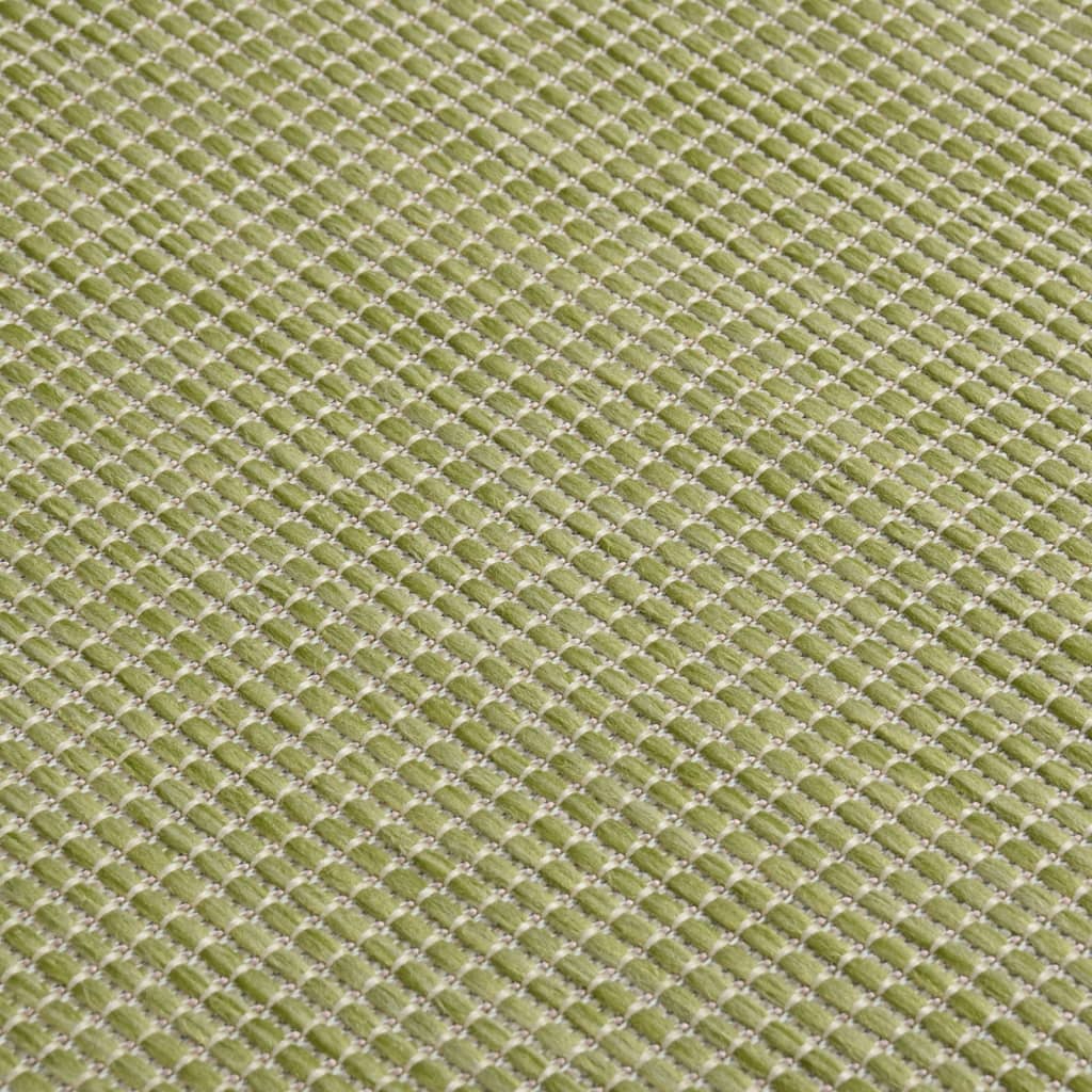 Buitenkleed Platgeweven 160X230 Cm Groen - Design Meubelz