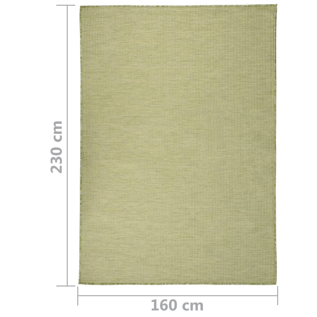 Buitenkleed Platgeweven 160X230 Cm Groen - Design Meubelz