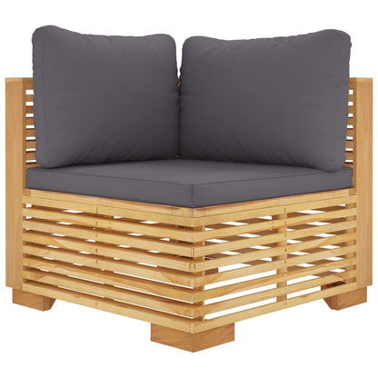 6-Delige Loungeset Met Kussens Massief Teakhout - Design Meubelz