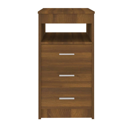 Ladekast 40X50X76 Cm Bewerkt Hout Bruineikenkleurig - Design Meubelz