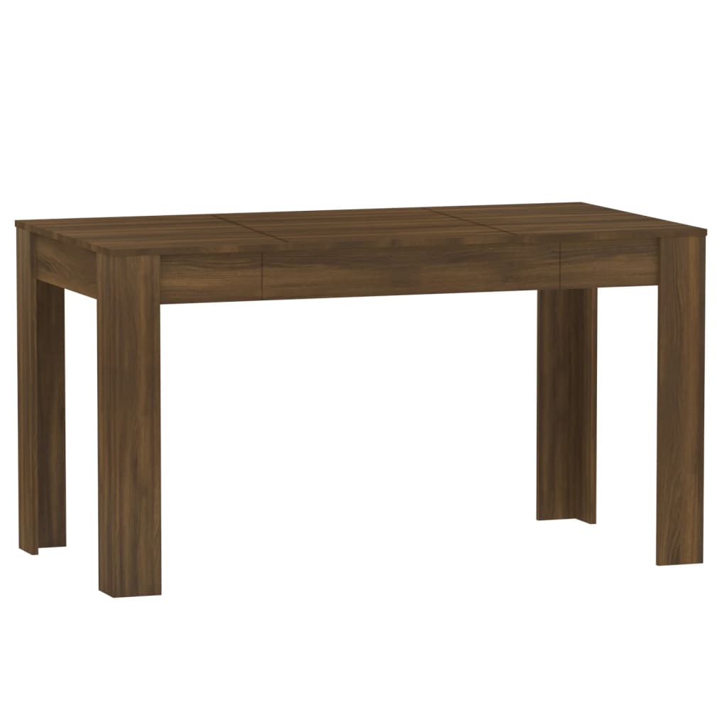 Eettafel 140X74,5X76 Cm Bewerkt Hout Bruineikenkleurig - Design Meubelz