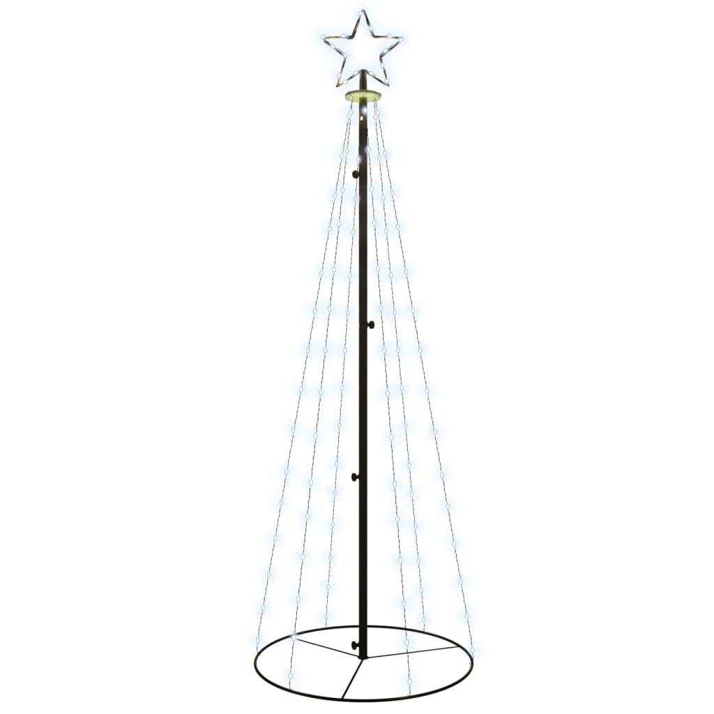 Kegelkerstboom 108 Led's 70X180 Cm Koudwit 180 x 70 cm - Design Meubelz