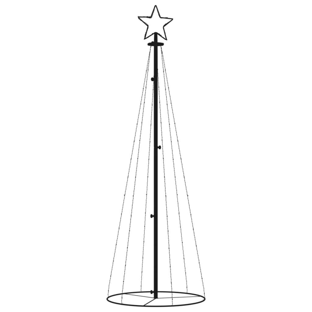 Kegelkerstboom 108 Led's 70X180 Cm Koudwit 180 x 70 cm - Design Meubelz