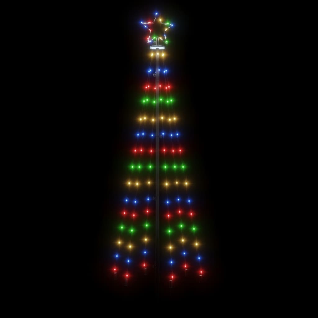 Kegelkerstboom 108 Led's 70X180 Cm Meerkleurig Multikleur - Design Meubelz