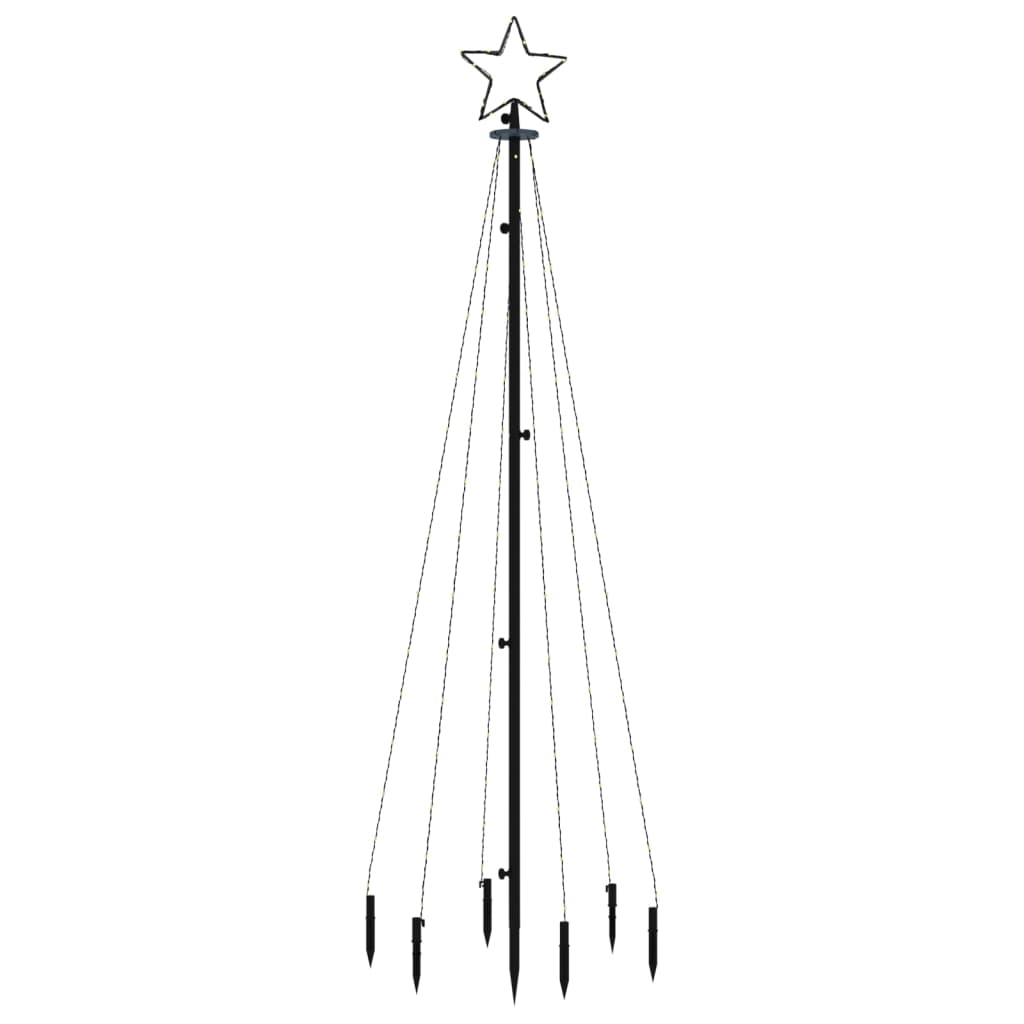 Kerstboom Met Grondpin 108 Led's Warmwit 180 Cm Warmwit - Design Meubelz