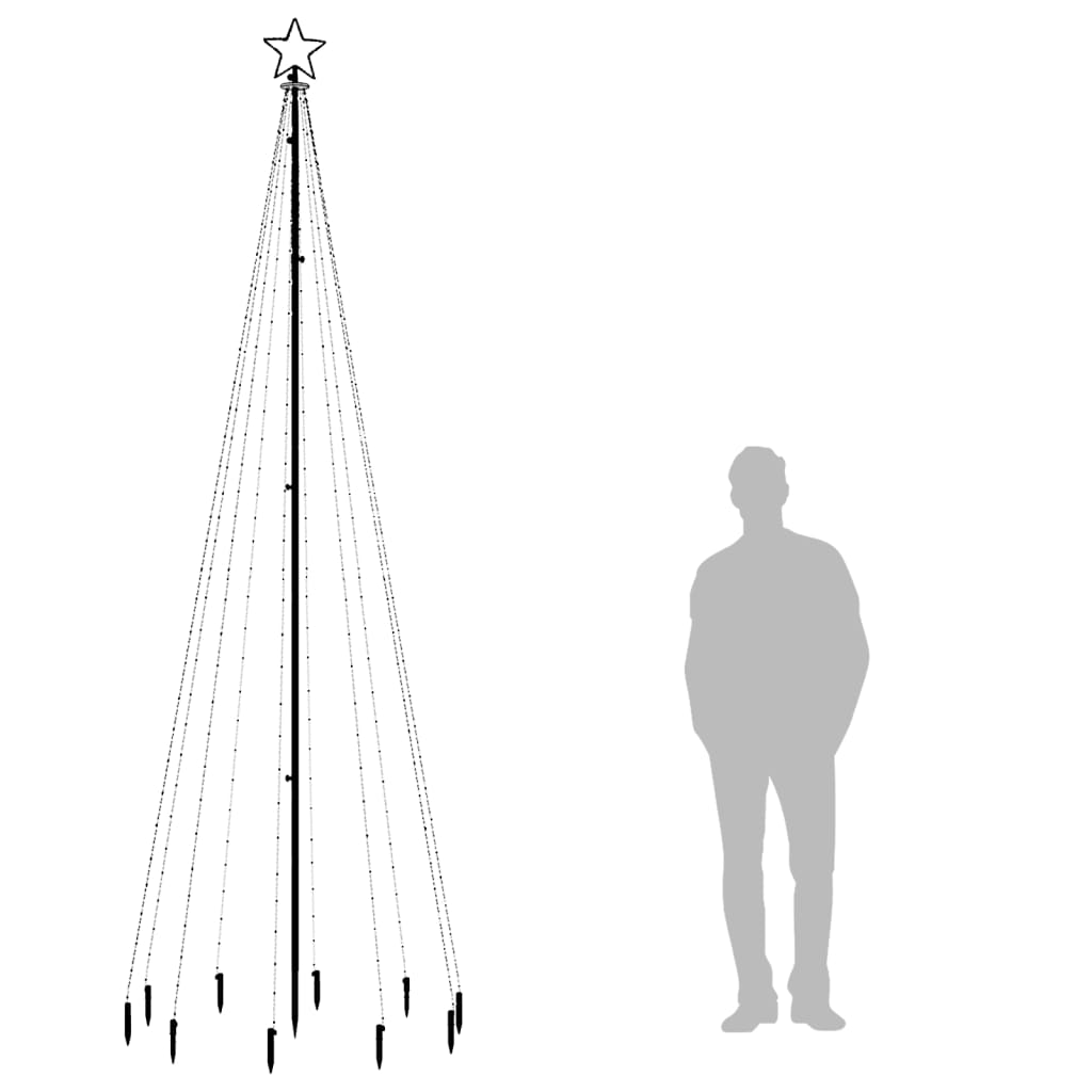 Kerstboom Met Grondpin 310 Led's Warmwit 300 Cm Warmwit - Design Meubelz