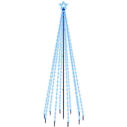 Kerstboom Met Grondpin 310 Led's Blauw 300 Cm 300 x 100 cm - Design Meubelz