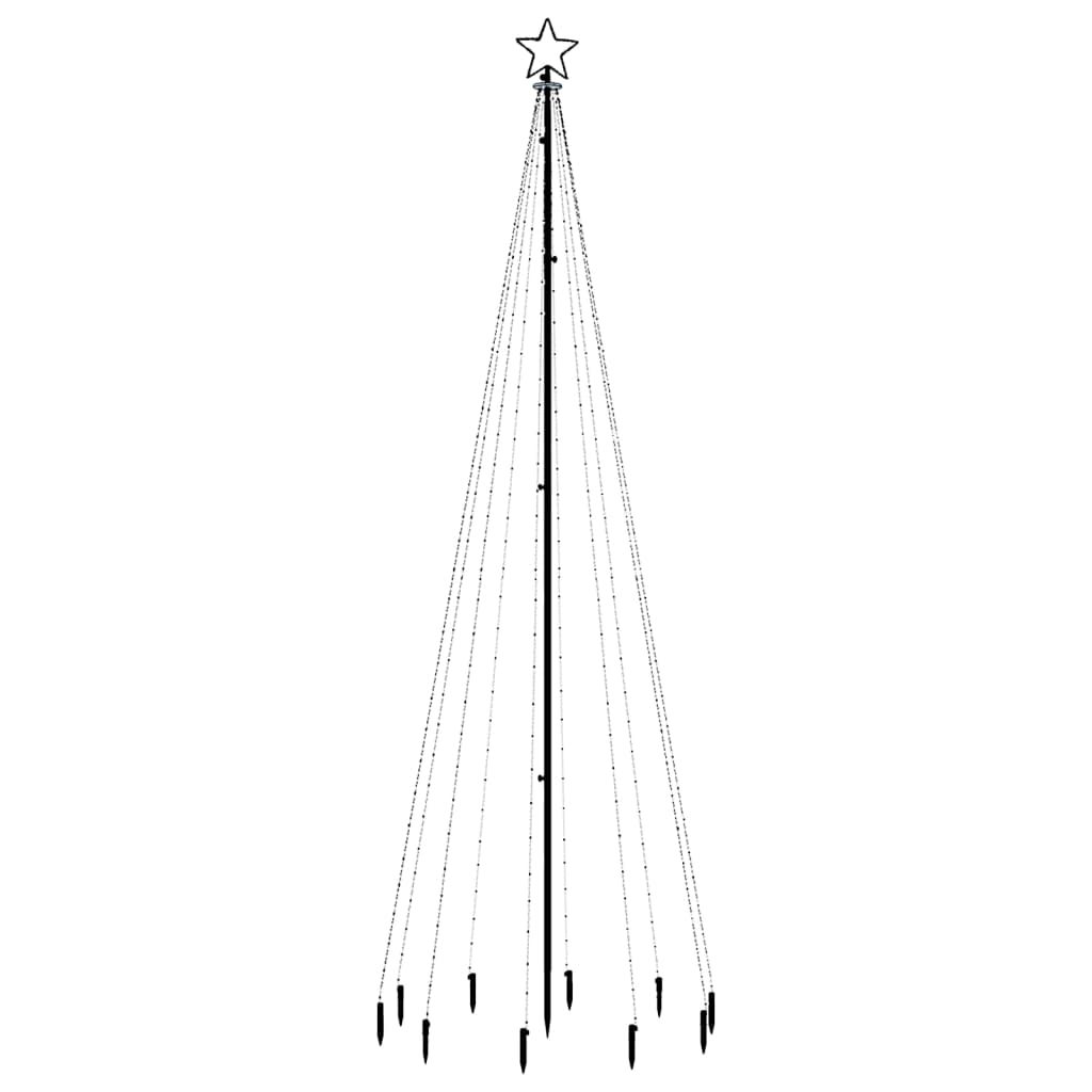 Kerstboom Met Grondpin 310 Led's Blauw 300 Cm 300 x 100 cm - Design Meubelz