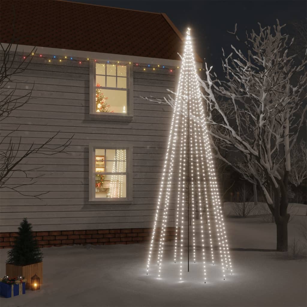 Kerstboom Met Grondpin 732 Led's Koudwit 500 Cm Koudwit - Design Meubelz