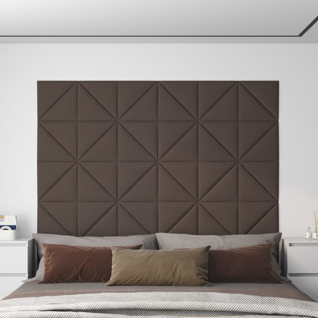 Wandpanelen 12 St 0,54 M² 30X30 Cm Stof Taupe 30 x 30 cm - Design Meubelz