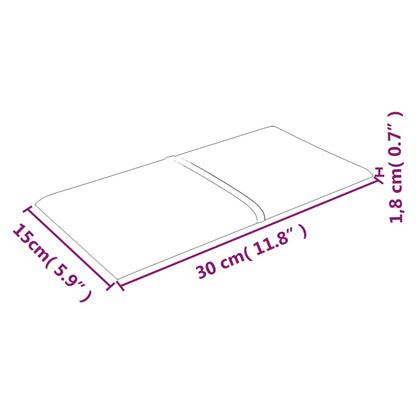 Wandpanelen 12 St 0,54 M² 30X15 Cm Stof Wijnrood 30 x 15 cm - Design Meubelz