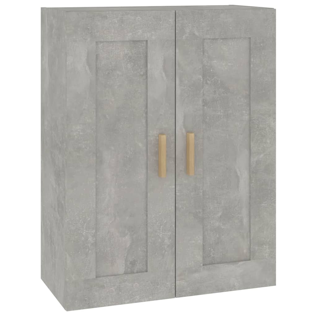 Wandkast 69,5X32,5X90 Cm Bewerkt Hout Betongrijs - Design Meubelz