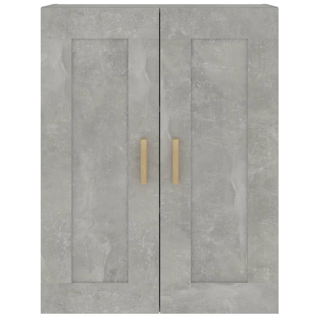 Wandkast 69,5X32,5X90 Cm Bewerkt Hout Betongrijs - Design Meubelz