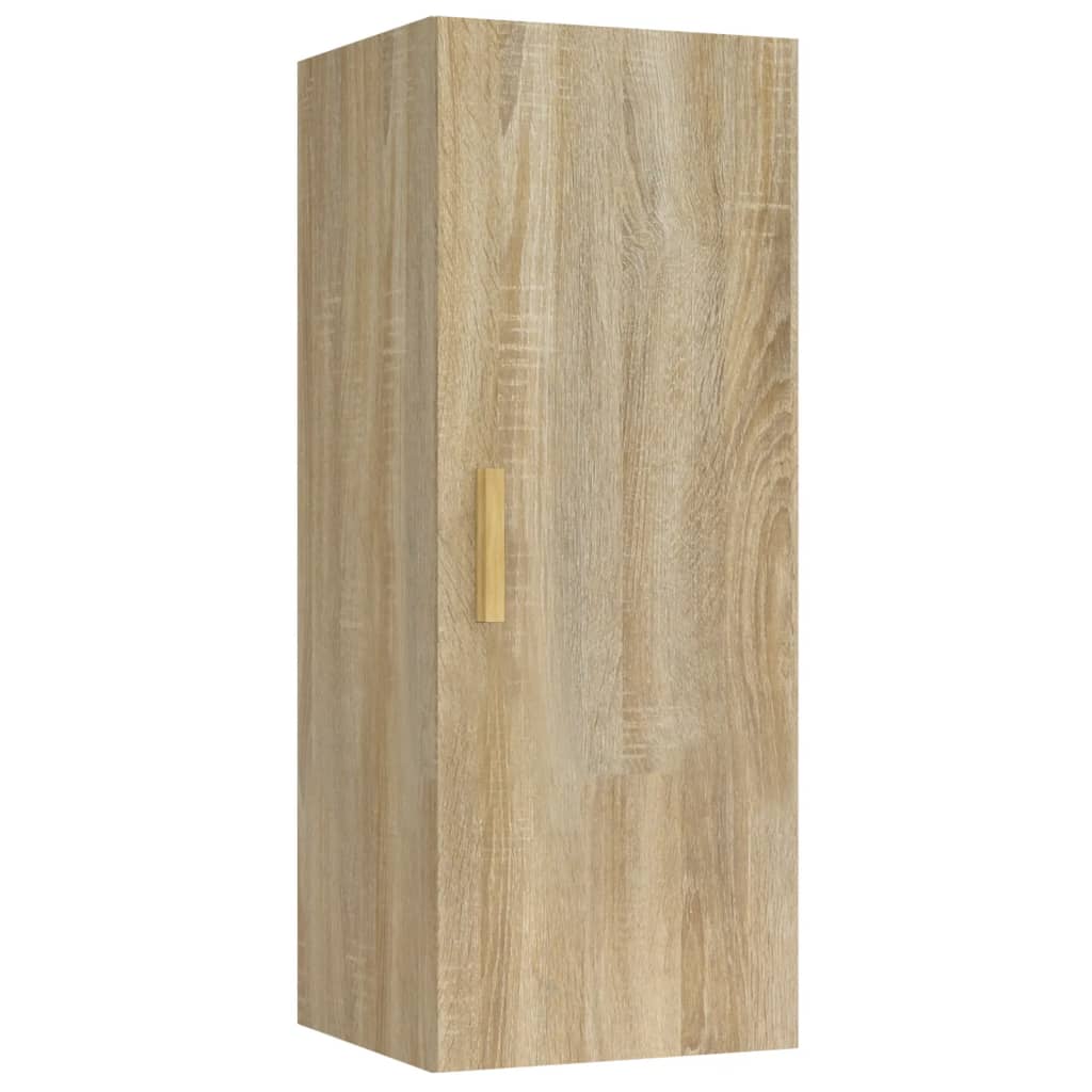 Wandkast 34,5X34X90 Cm Bewerkt Hout Sonoma Eikenkleurig - Design Meubelz