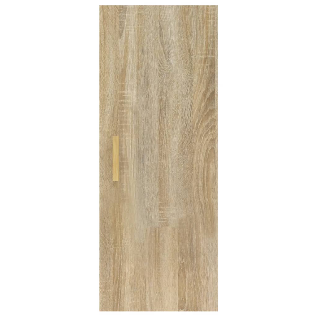 Wandkast 34,5X34X90 Cm Bewerkt Hout Sonoma Eikenkleurig - Design Meubelz