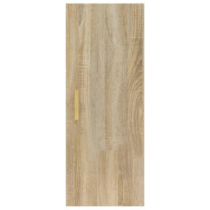 Wandkast 34,5X34X90 Cm Bewerkt Hout Sonoma Eikenkleurig - Design Meubelz