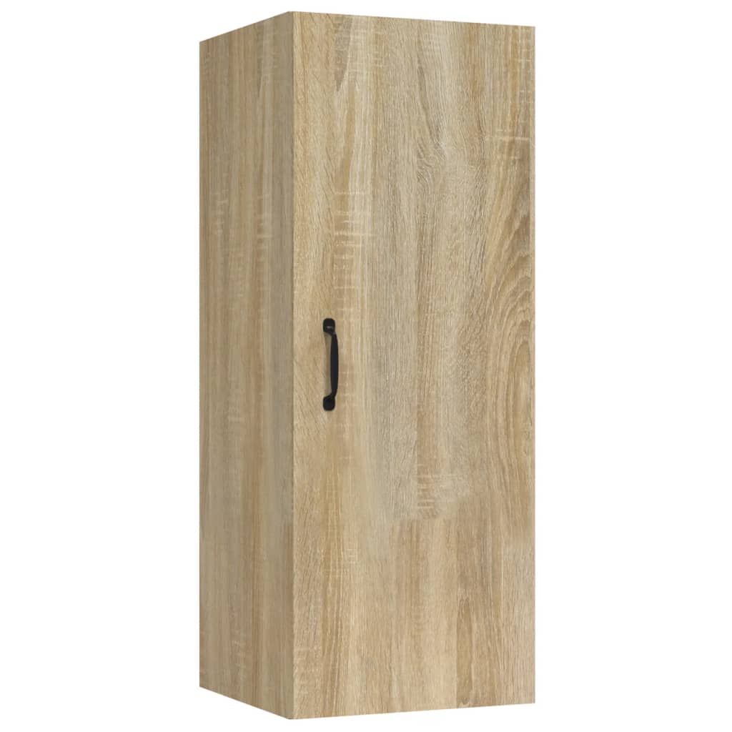 Wandkast 34,5X34X90 Cm Bewerkt Hout Sonoma Eikenkleurig - Design Meubelz