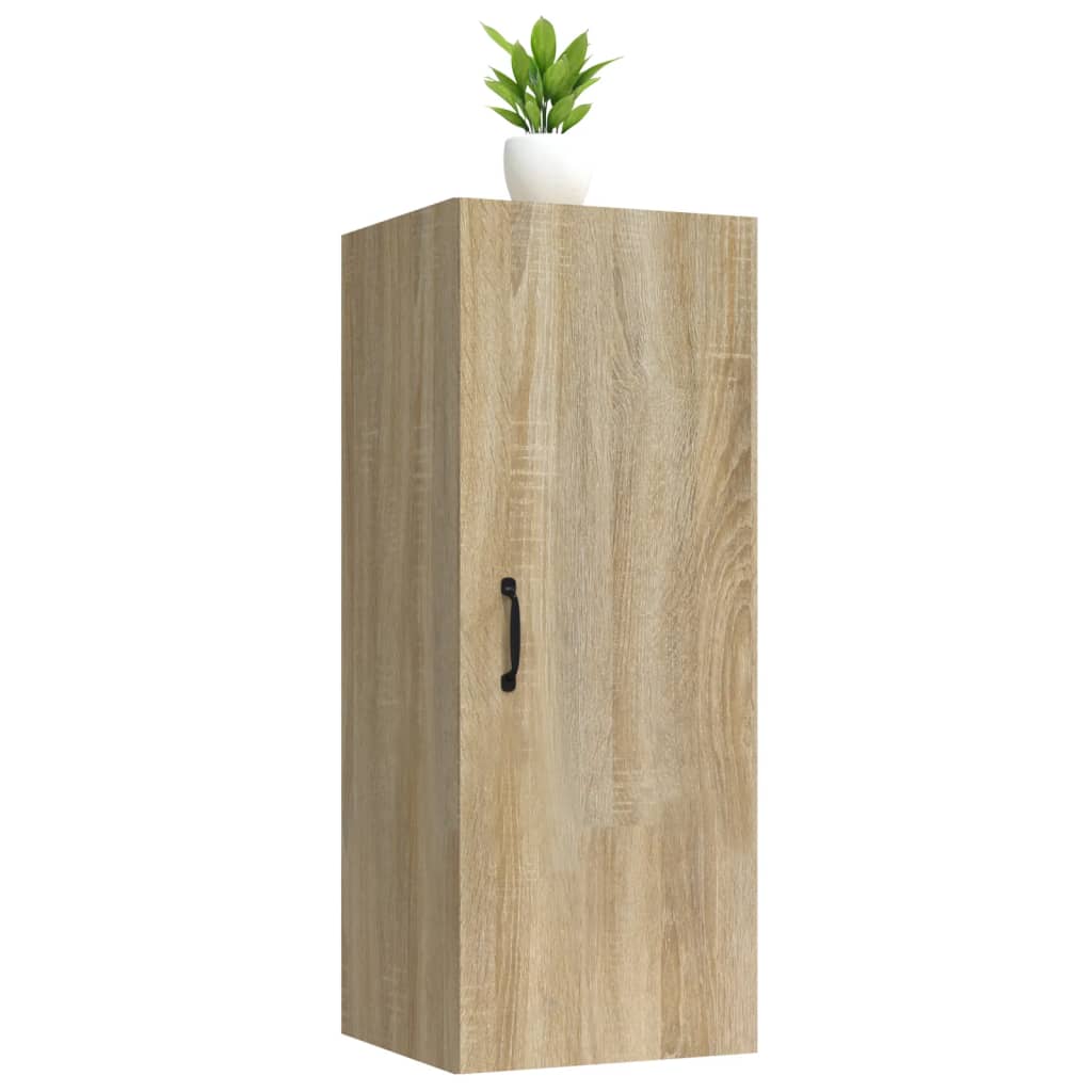 Wandkast 34,5X34X90 Cm Bewerkt Hout Sonoma Eikenkleurig - Design Meubelz