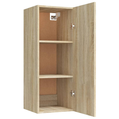 Wandkast 34,5X34X90 Cm Bewerkt Hout Sonoma Eikenkleurig - Design Meubelz