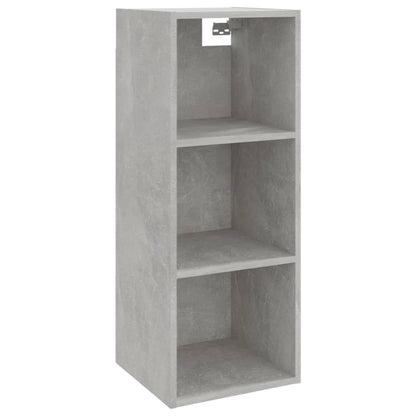 Wandkast 34,5X32,5X90 Cm Bewerkt Hout Betongrijs - Design Meubelz