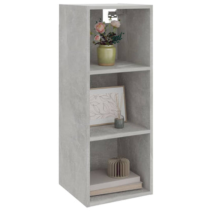 Wandkast 34,5X32,5X90 Cm Bewerkt Hout Betongrijs - Design Meubelz