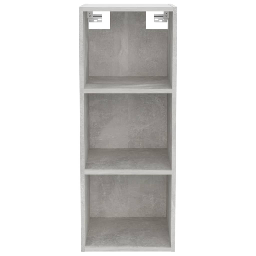 Wandkast 34,5X32,5X90 Cm Bewerkt Hout Betongrijs - Design Meubelz